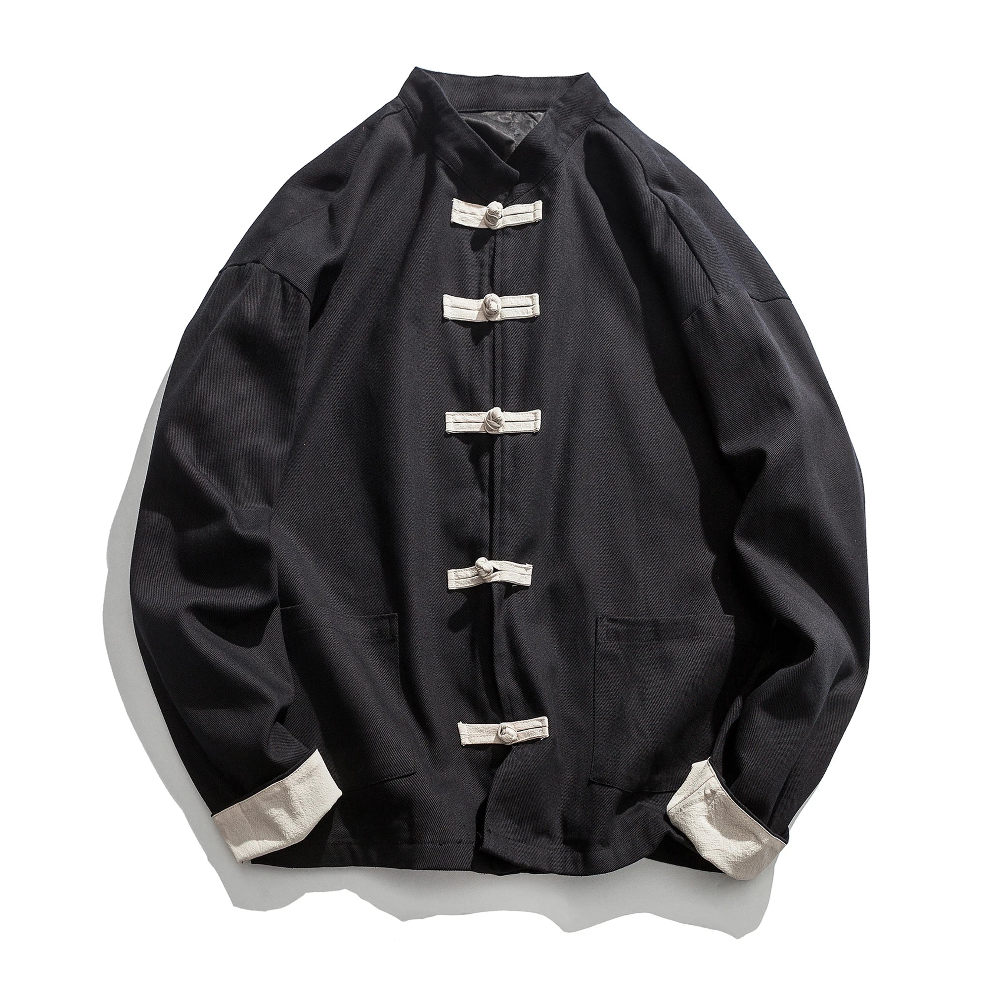 Kai Men’s Cotton Jacket – Lightweight Knot-Button Street Jacket