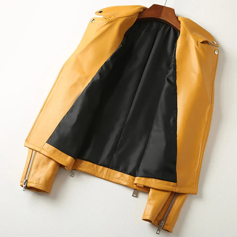 Aleson Women’s Leather Jacket – Smooth Leather with Tailored Fit