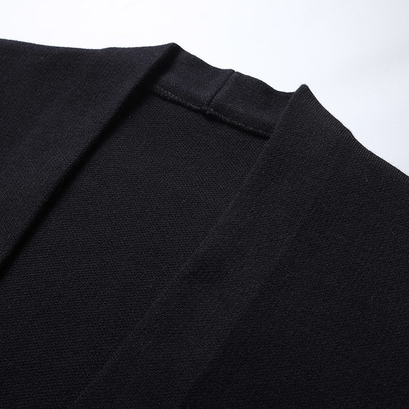 Ravix Men’s Cardigan– Wool Blend Knit with Pockets & Classic Fit