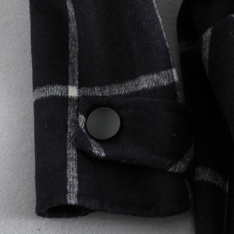 Catalina Women’s Tweed Jacket – Retro Plaid Lapel Winter Coat