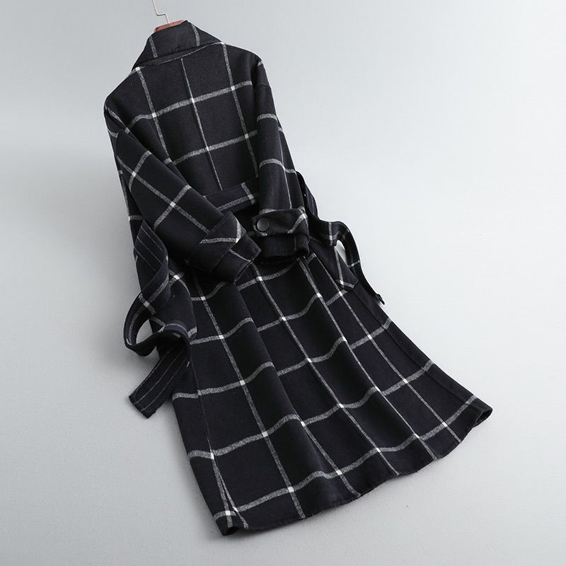 Catalina Women’s Tweed Jacket – Retro Plaid Lapel Winter Coat