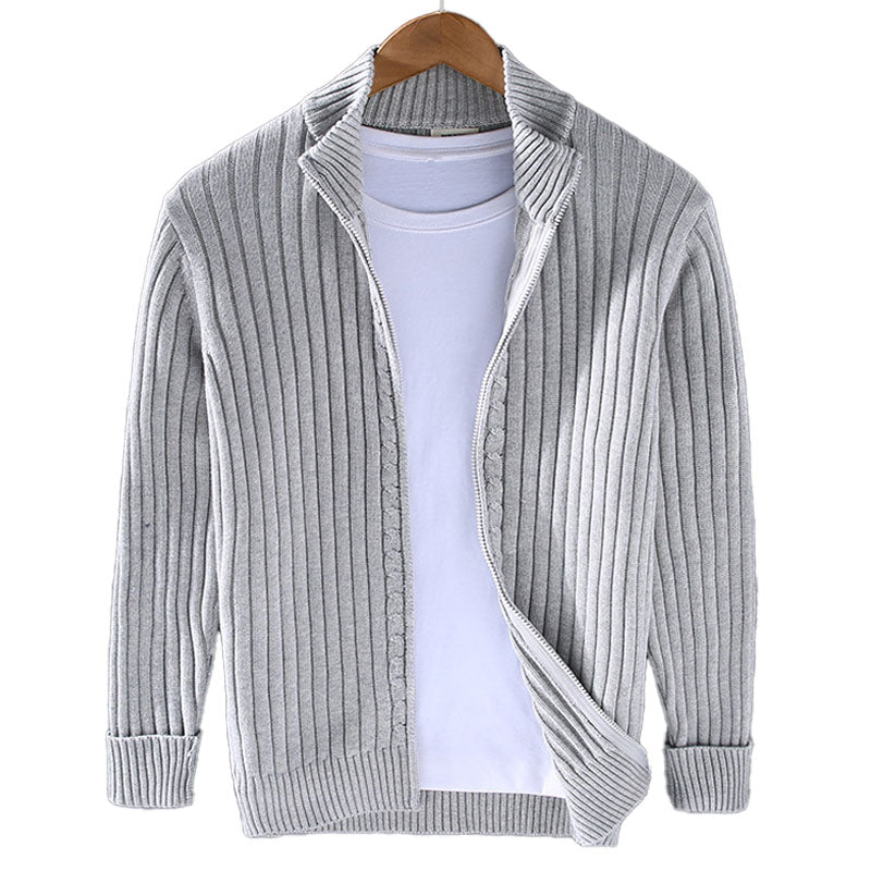 Easton Men’s Zip Cardigan – Organic Cotton Knit Cardigan