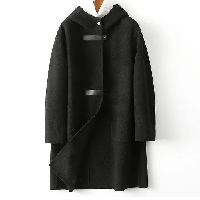 Marlene Women’s Wool Blazer – Hooded Relaxed Fit Coat