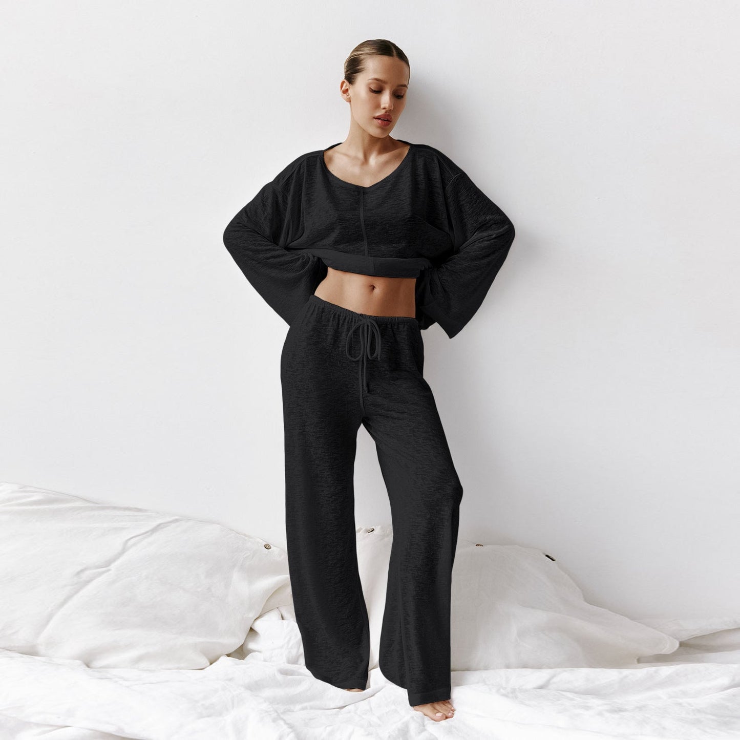 Nova Cotton Loungewear Set – Breathable Relaxed Fit with Drawstring Waistband
