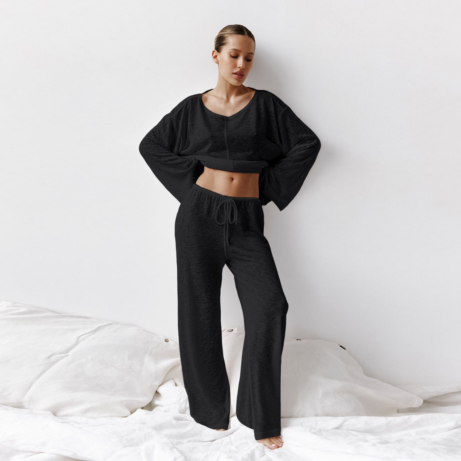 Nova Cotton Loungewear Set – Breathable Relaxed Fit with Drawstring Waistband