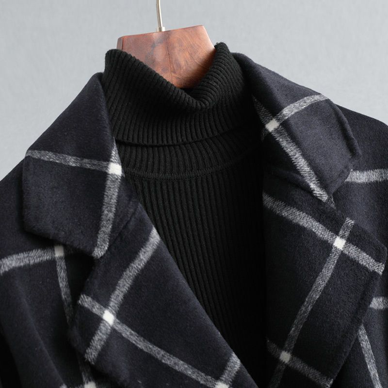 Catalina Women’s Tweed Jacket – Retro Plaid Lapel Winter Coat