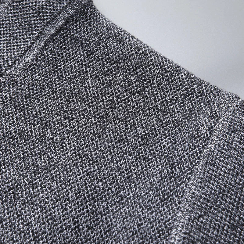 Mason Men’s Knit Cardigan – Soft Structured Cardigan Jacket with Stand Collar