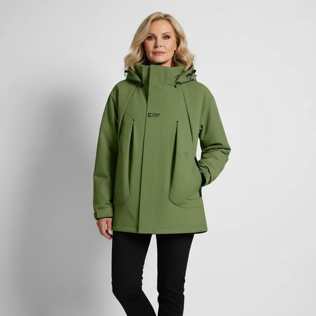 Cristyna Women’s Winter Jacket – Water & Wind Resistant with Hood