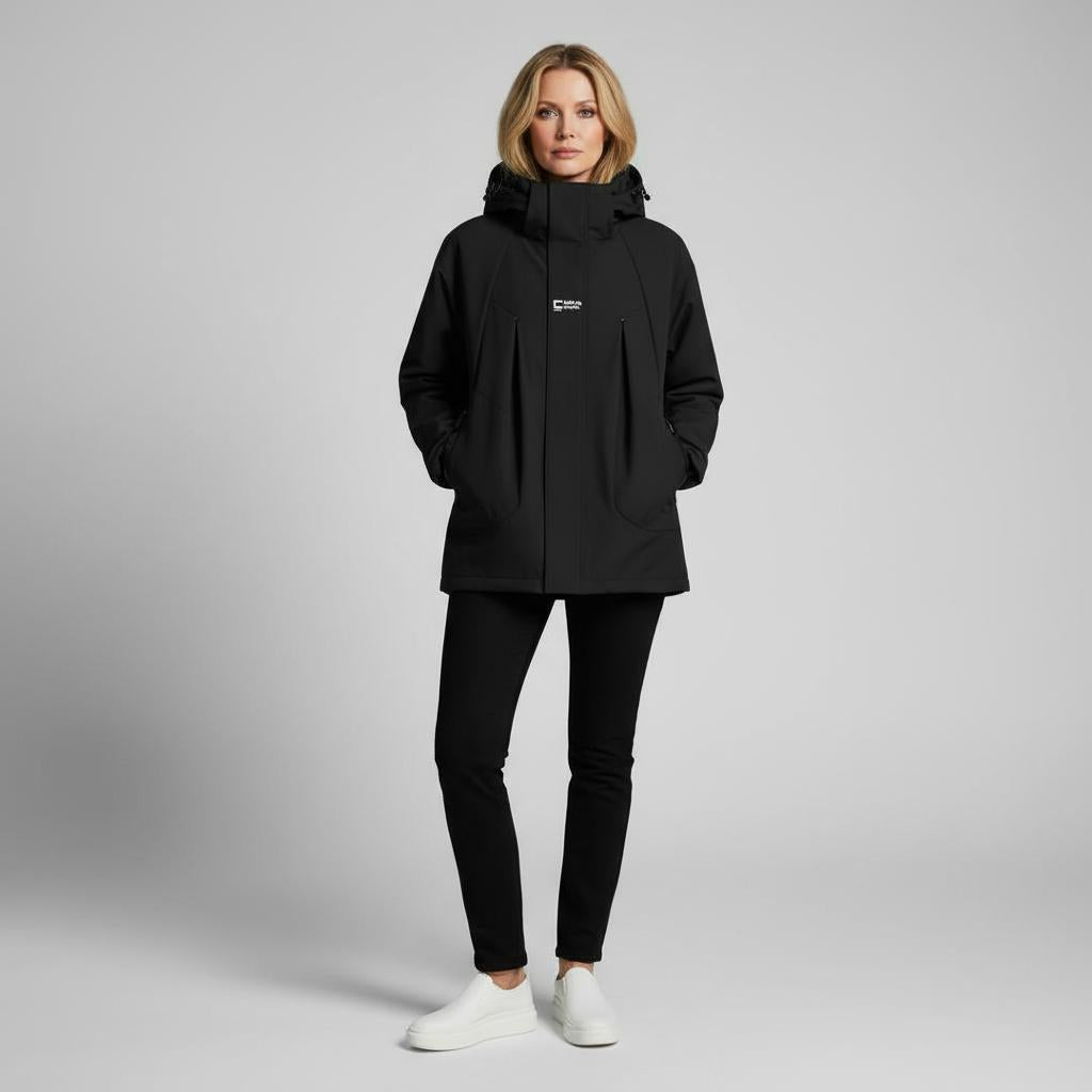 Cristyna Women’s Winter Jacket – Water & Wind Resistant with Hood
