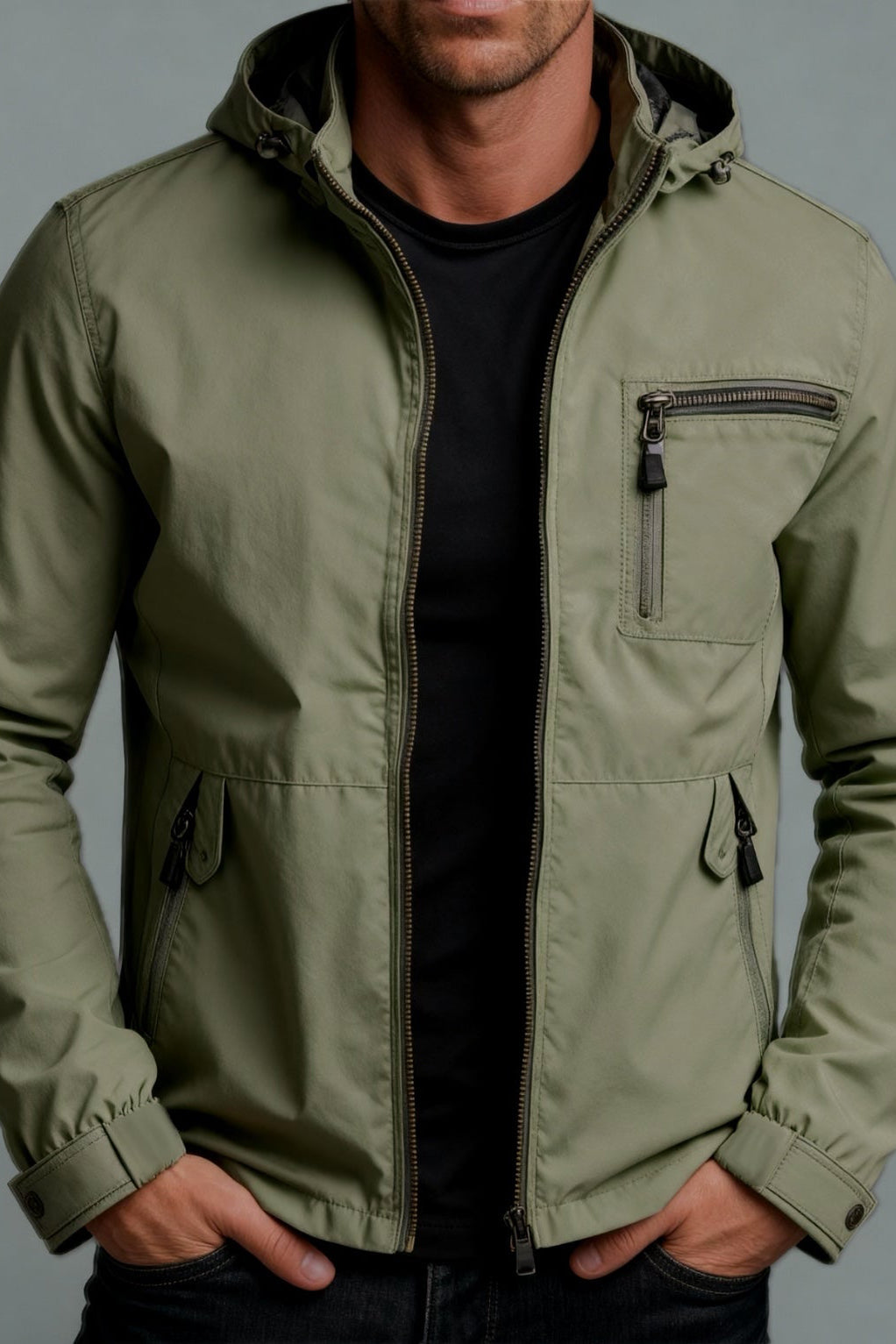 Lisbon Men’s Windbreaker Jacket – Waterproof Packable All-Weather Jacket