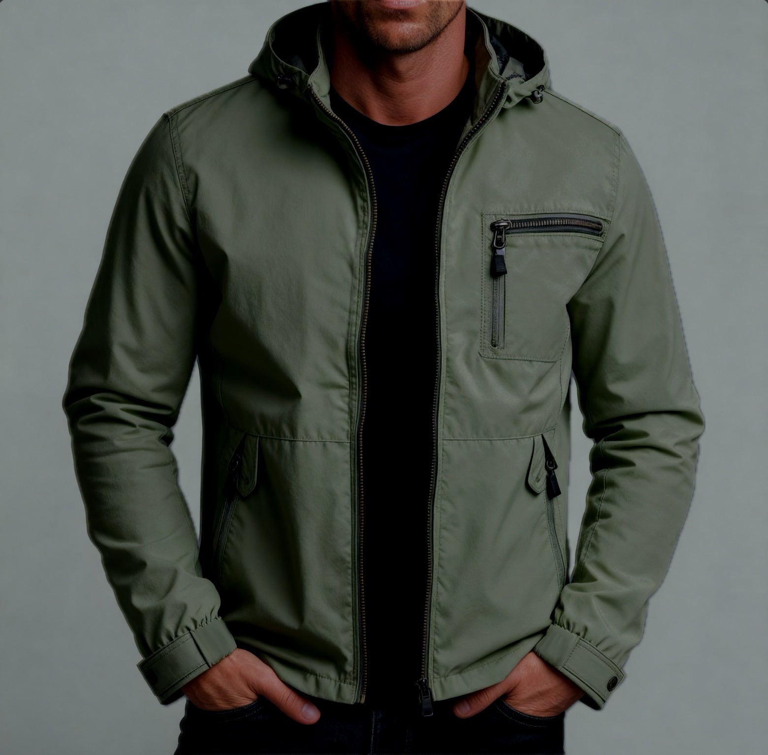 Lisbon Men’s Windbreaker Jacket – Waterproof Packable All-Weather Jacket