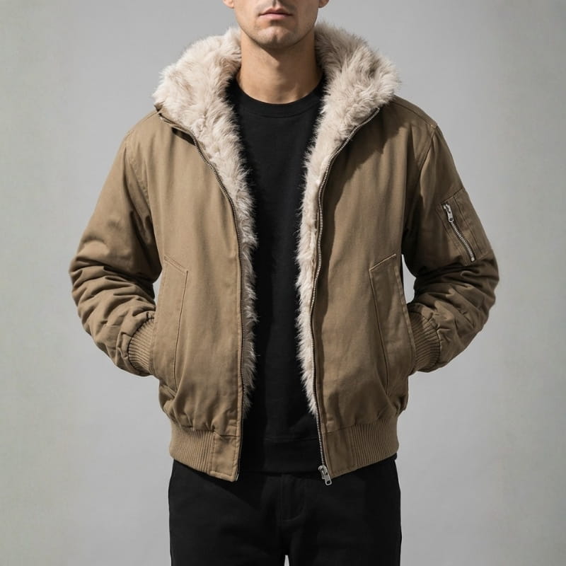 Elio Men’s Winter Jacket – Fur Lined Coat