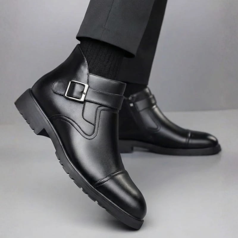 Archie Men’s Buckle Strap Ankle Boots