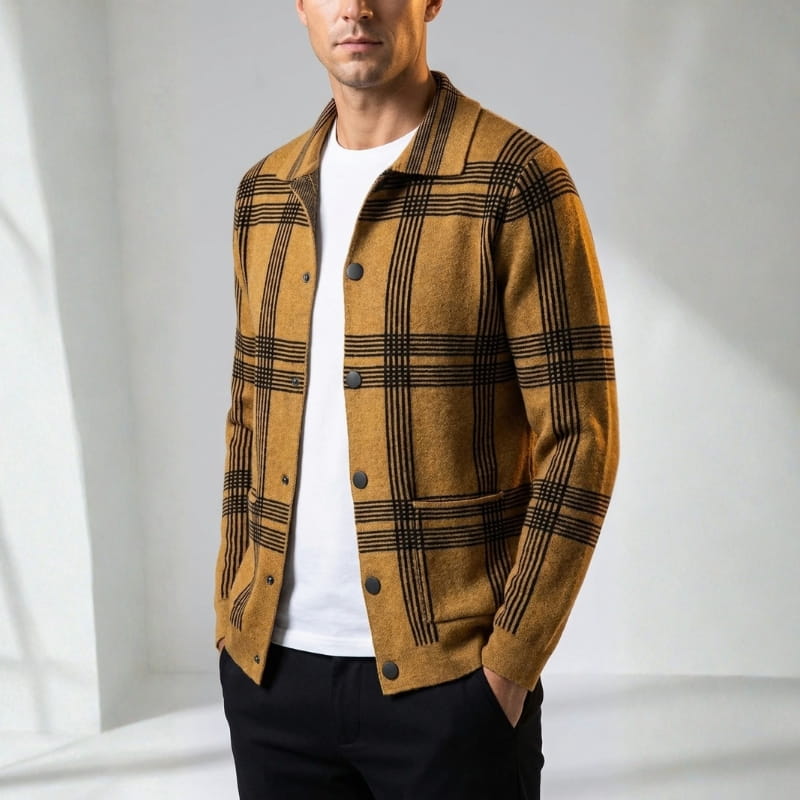 Darius Men’s Wool Knit Cardigan