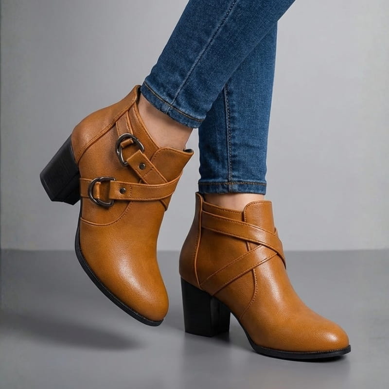 Victoria Women’s Double Buckle Ankle Boots