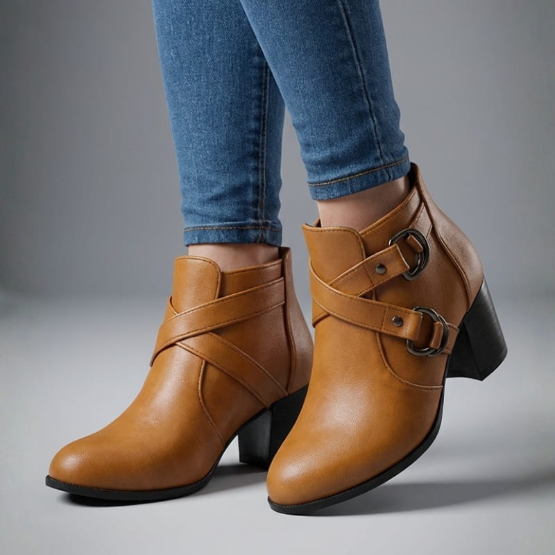 Victoria Women’s Double Buckle Ankle Boots