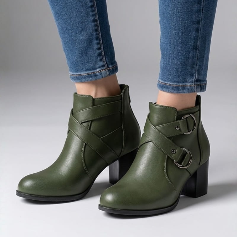 Victoria Women’s Double Buckle Ankle Boots