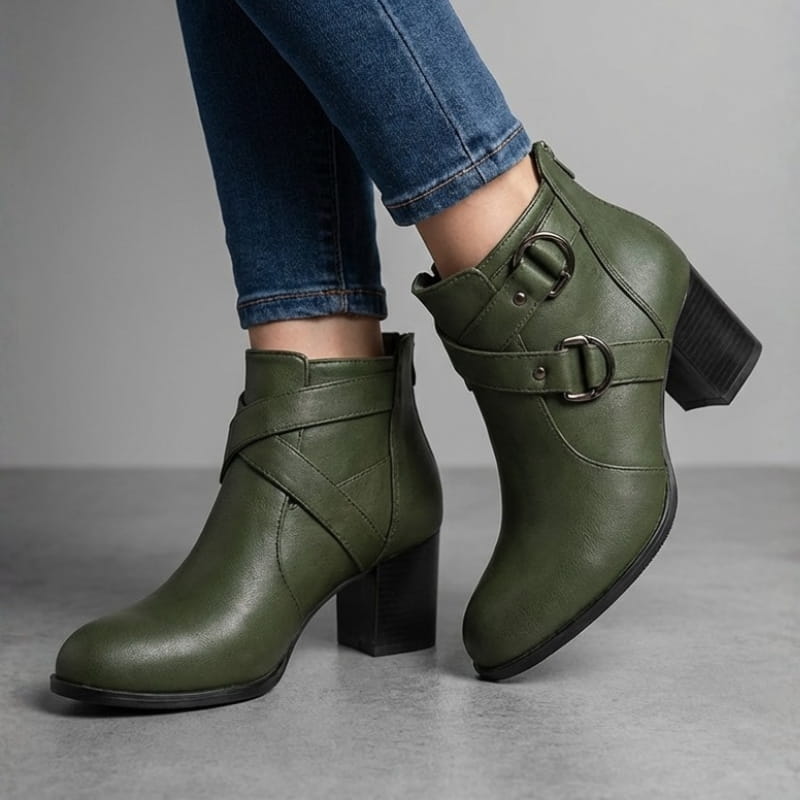 Victoria Women’s Double Buckle Ankle Boots