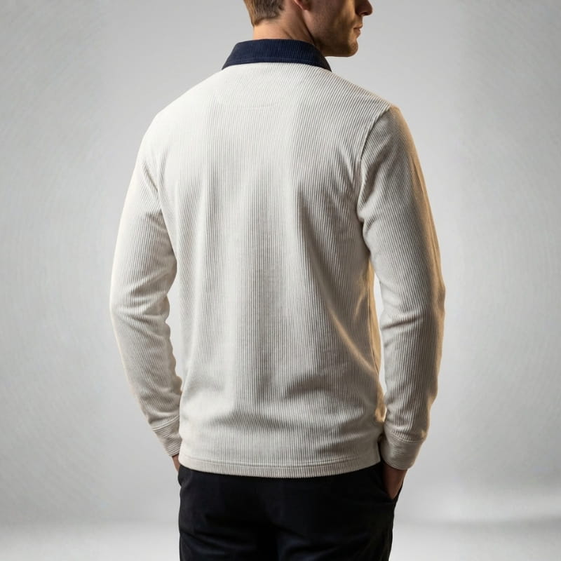 Liam Men’s Corduroy Long-Sleeve Polo