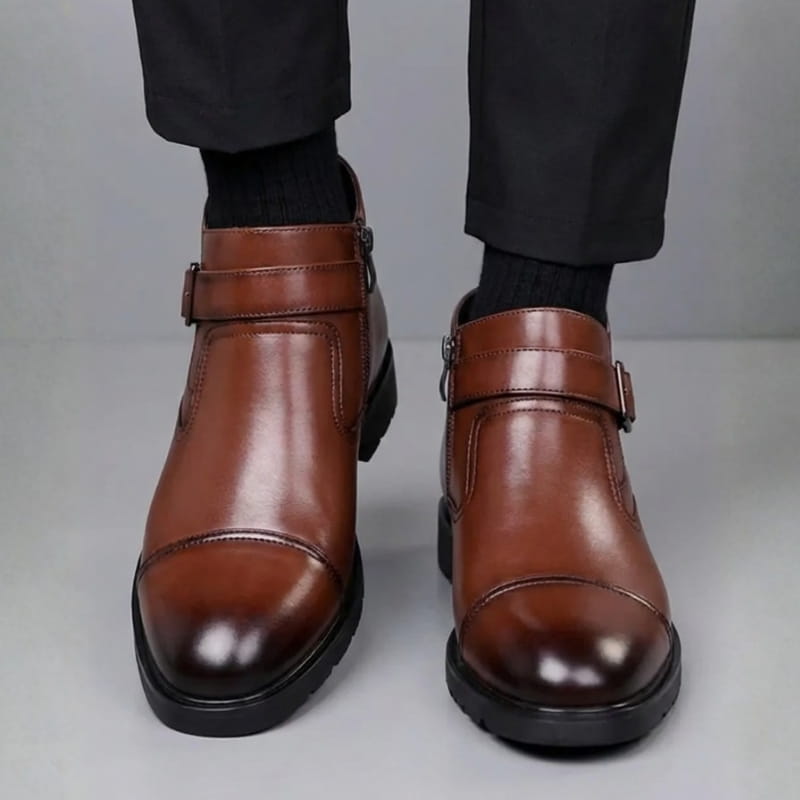 Archie Men’s Buckle Strap Ankle Boots