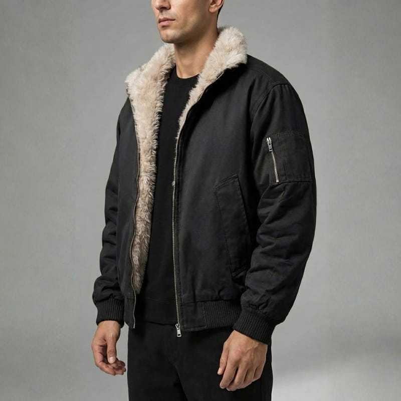 Elio Men’s Winter Jacket – Fur Lined Coat