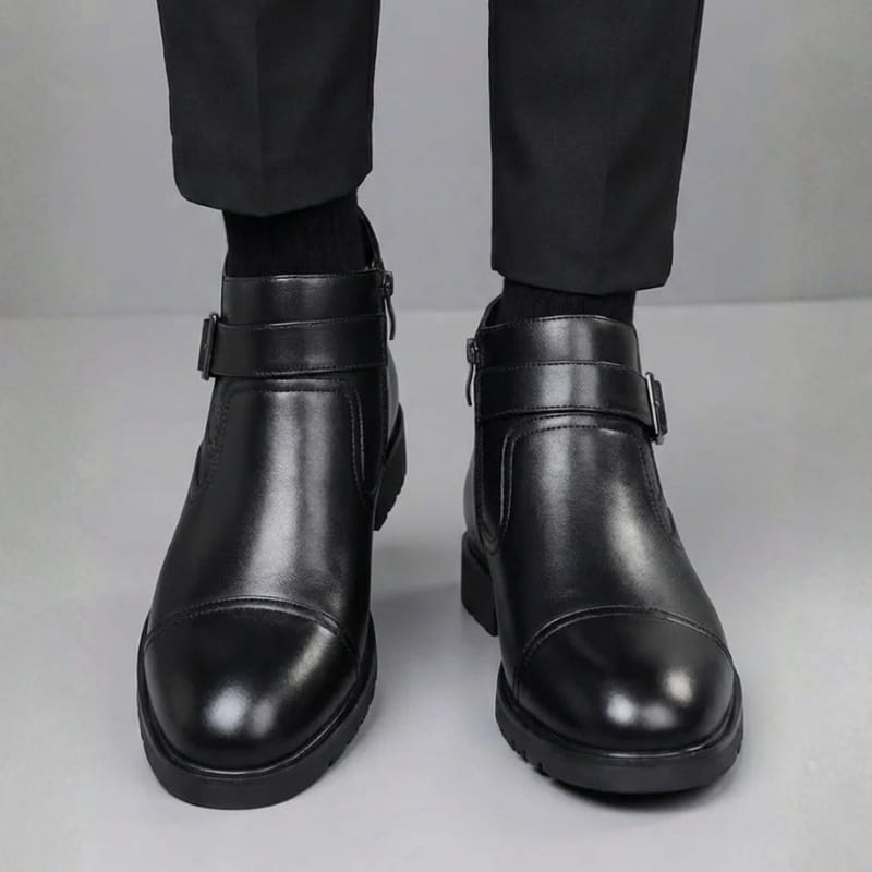 Archie Men’s Buckle Strap Ankle Boots
