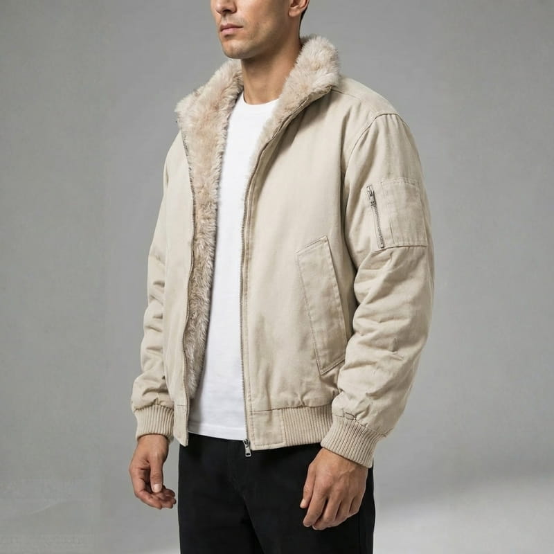 Elio Men’s Winter Jacket – Fur Lined Coat