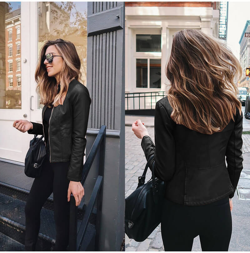 Lucia Women’s Leather Jacket – Italian-Style with Sleek Finish