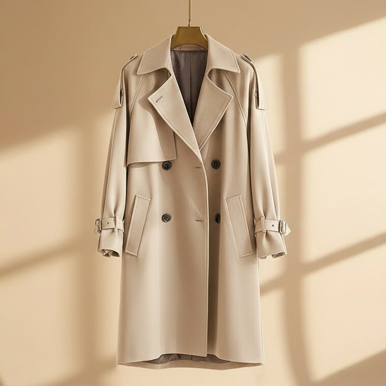 Bianca Women’s Double-Breasted Trench Coat