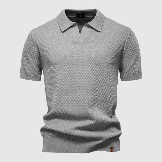 Freddie Men’s Polo Shirt – Silky Poly-Viscose Blend with Breathable Comfort