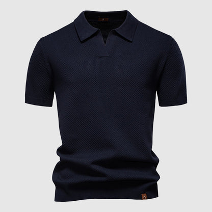 Freddie Men’s Polo Shirt – Silky Poly-Viscose Blend with Breathable Comfort