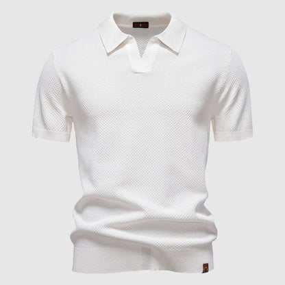 Freddie Men’s Polo Shirt – Silky Poly-Viscose Blend with Breathable Comfort