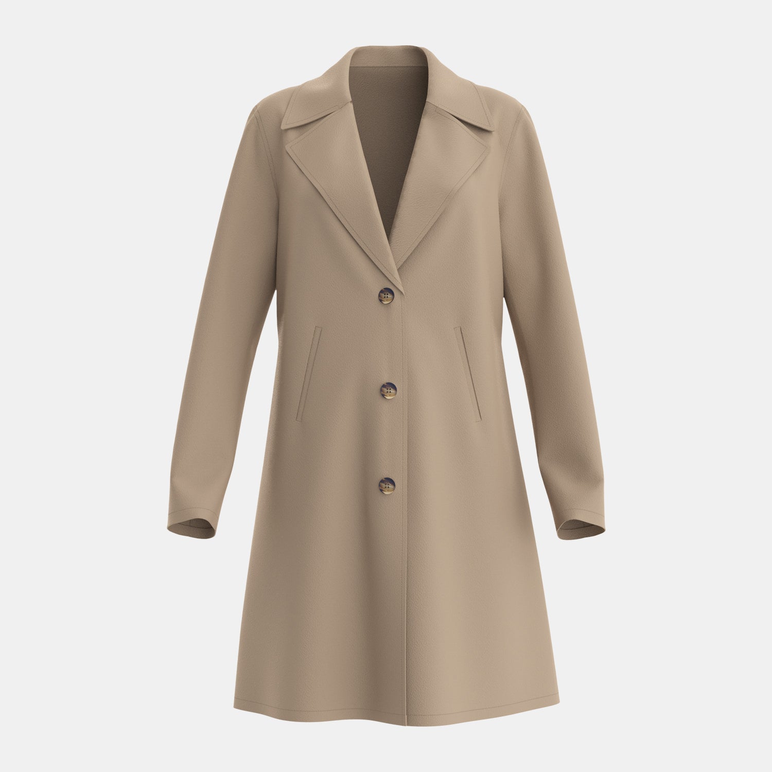 Gretta Women’s Mid-Length Coat – Tailored Waist-Belt Design