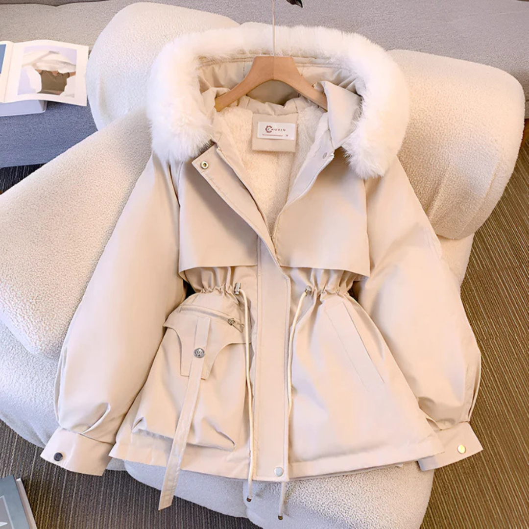 Amara Women’s Winter Coat – Padded Warm Design with Hood & Water-Resistant Finish