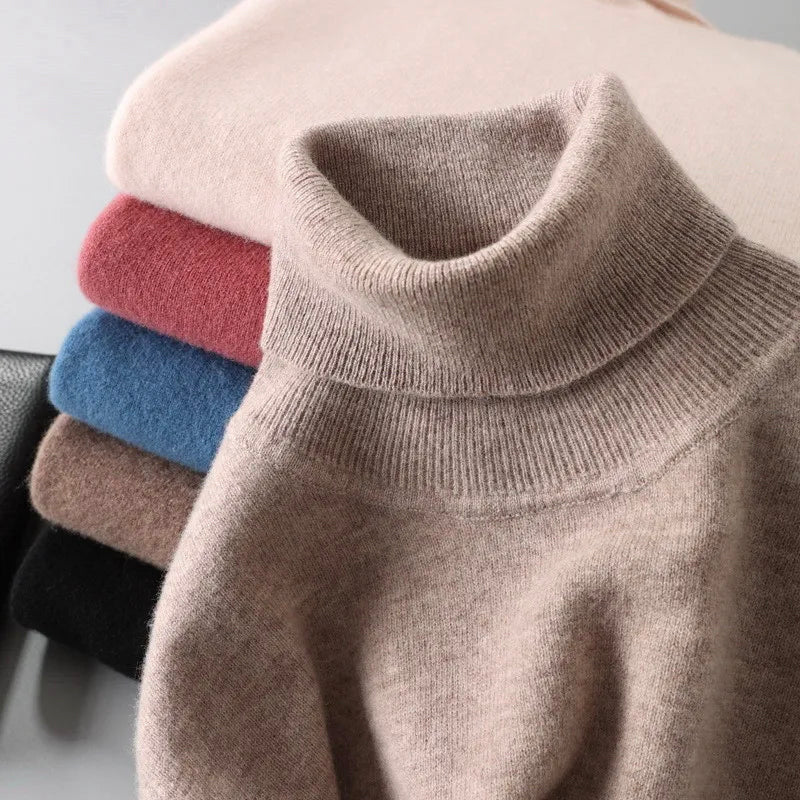 Marco Men’s Turtleneck Sweater – Wool Blend with Sleek Modern Fit