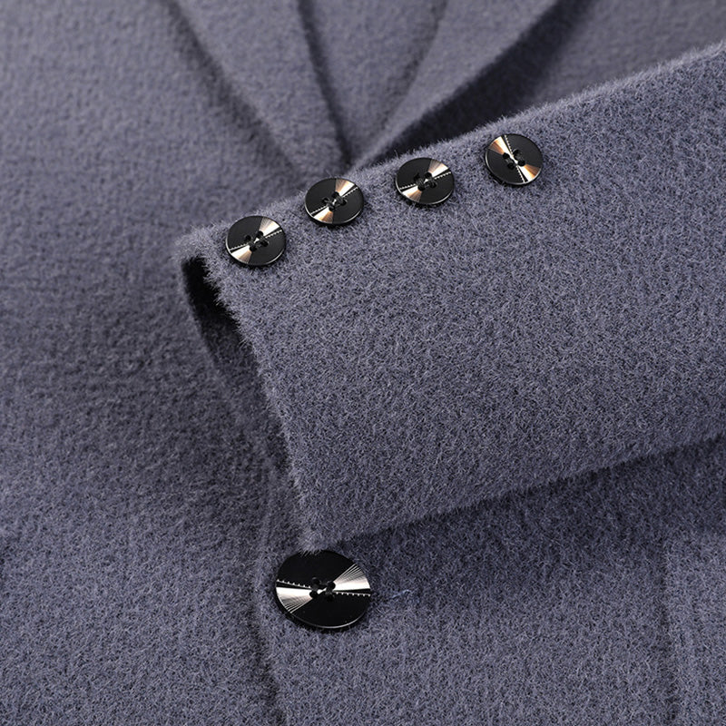 Dominic Men’s Cardigan Sweater – Knit Blend with Turn-Down Collar & Button Closure