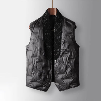 Matteo Men’s Puffer Vest – Premium White Duck Down & Windproof Fabric