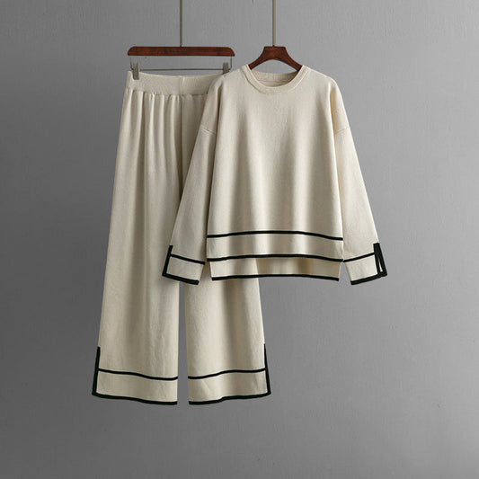 Ariana Women’s Lounge Set – Cotton Viscose Blend with Relaxed Wide-Leg Pants