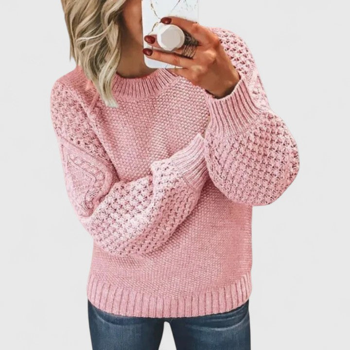 Aurelia Women’s Sweater – Soft Cotton-Blend Relaxed Fit Jumper