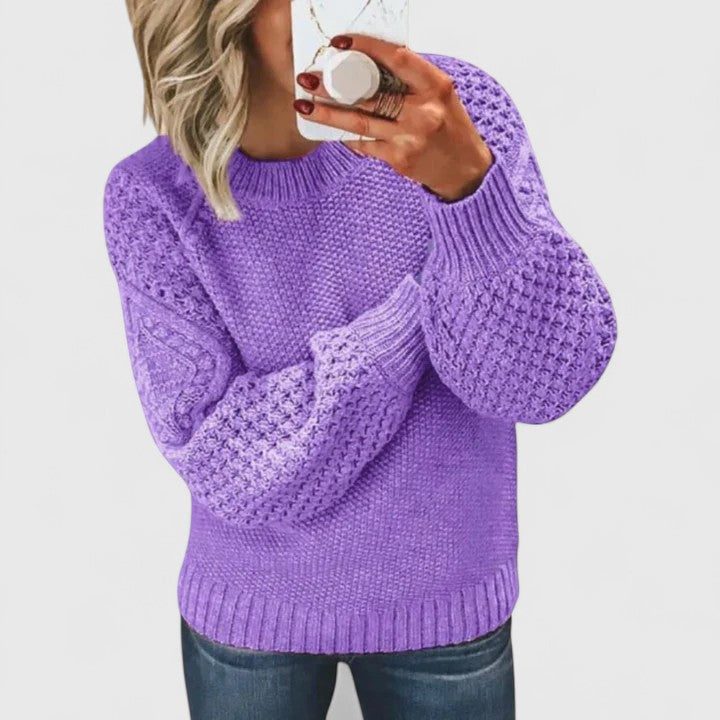 Aurelia Women’s Sweater – Soft Cotton-Blend Relaxed Fit Jumper