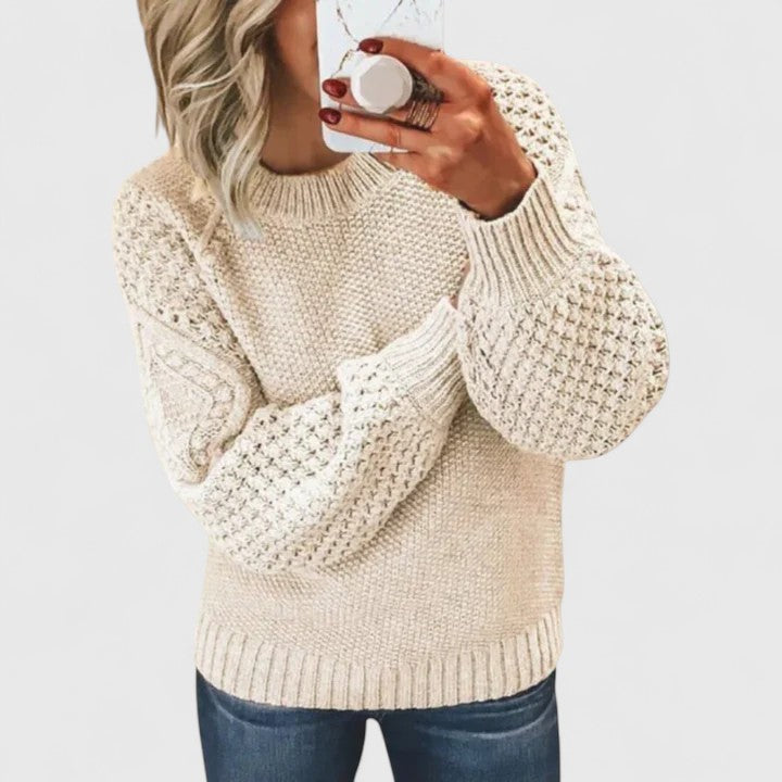 Aurelia Women’s Sweater – Soft Cotton-Blend Relaxed Fit Jumper
