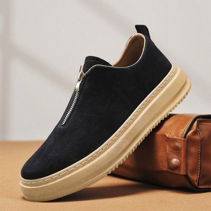 Sven Men’s Shoes – Zip Front Suede Casual Shoes