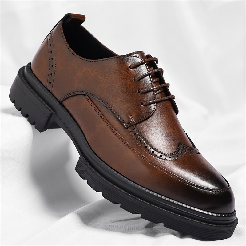 Roberto Men’s Brogue Leather Dress Shoes