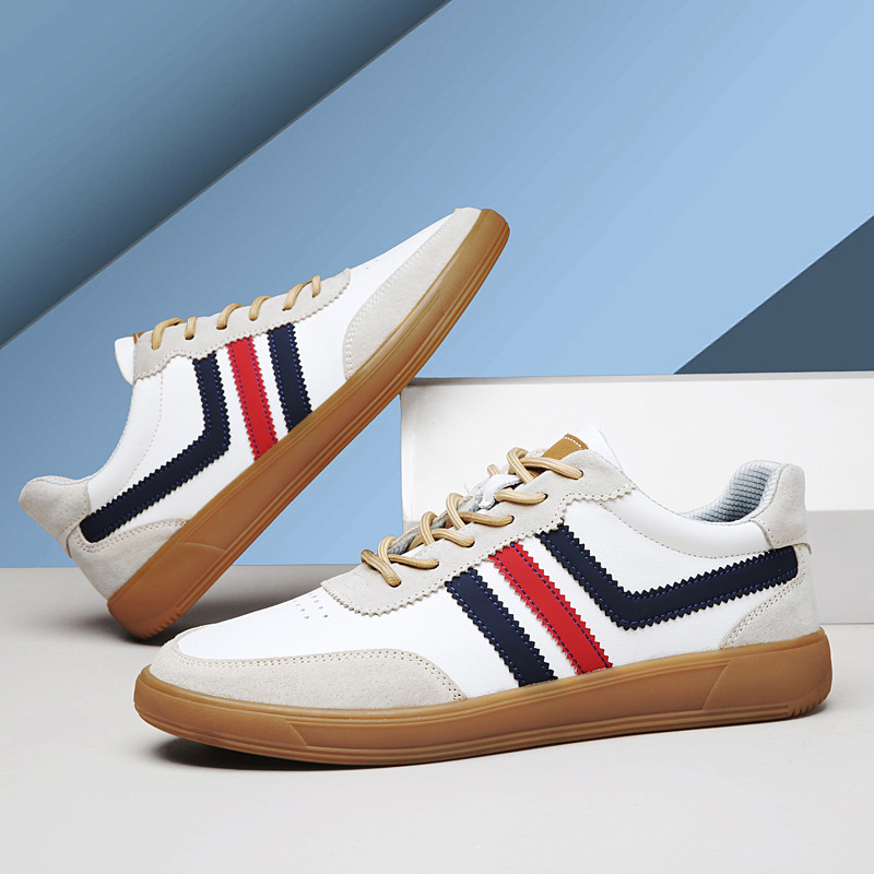 Vittorio Retro Court Trainers – Vintage Casual Everyday Leather & Suede Shoes
