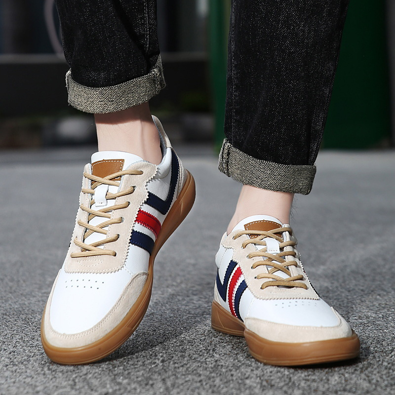 Vittorio Retro Court Trainers – Vintage Casual Everyday Leather & Suede Shoes