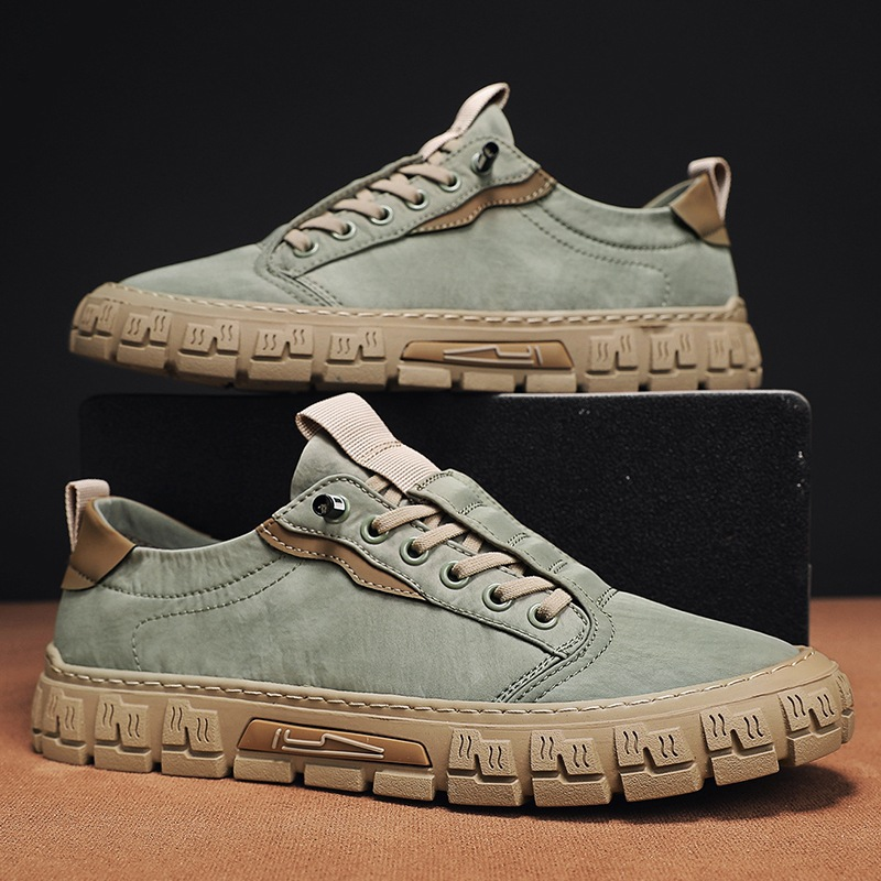 Cavell Men’s Trainers – Suede-Like Canvas Shoes