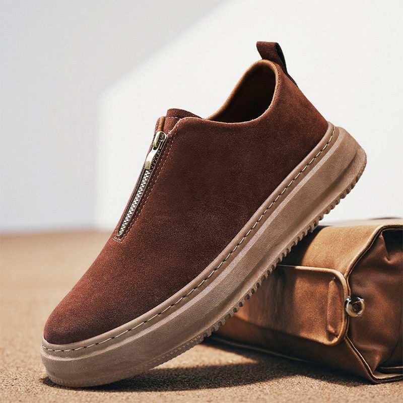 Sven Men’s Shoes – Zip Front Suede Casual Shoes