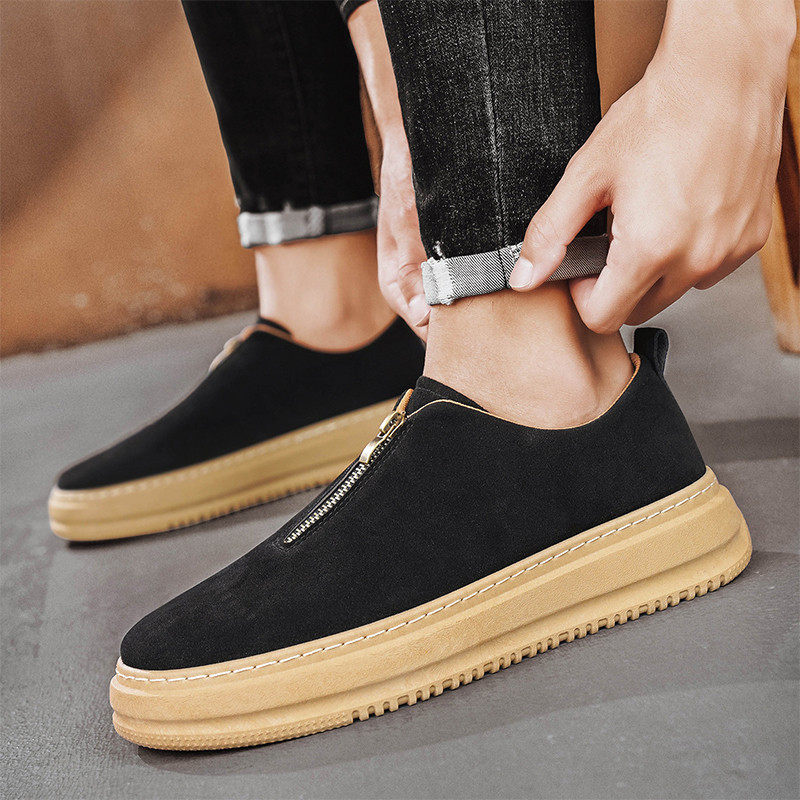 Sven Men’s Shoes – Zip Front Suede Casual Shoes