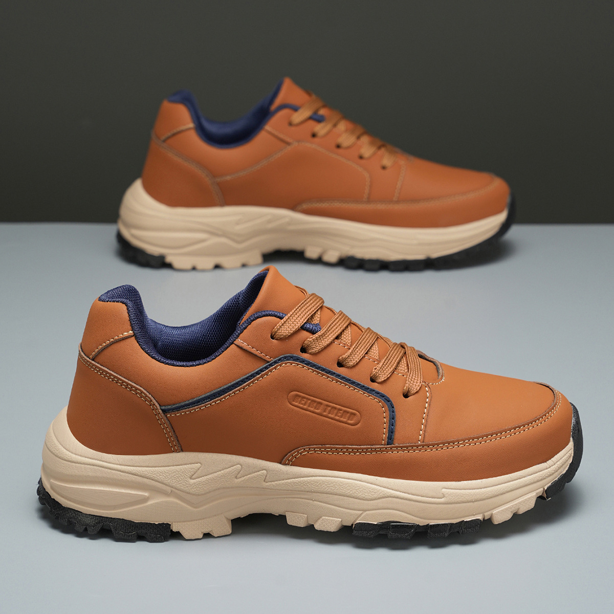 Archie Men’s Leather Trainers – Cushioned Everyday Shoes