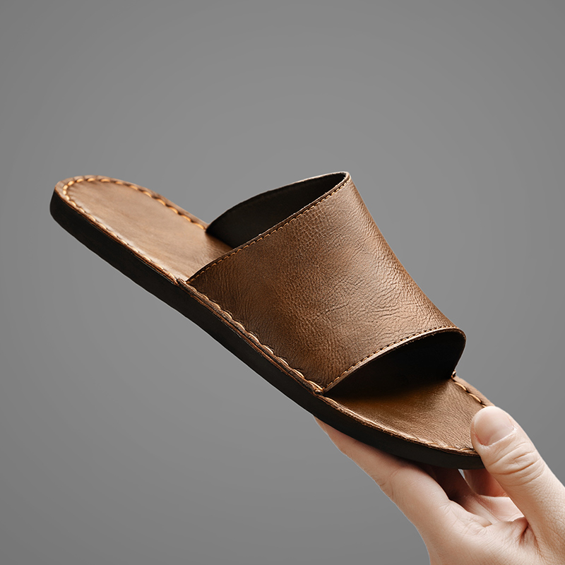 Ramses Genuine Leather Cross Strap Sandals – Handcrafted Cushioned Summer Footwear